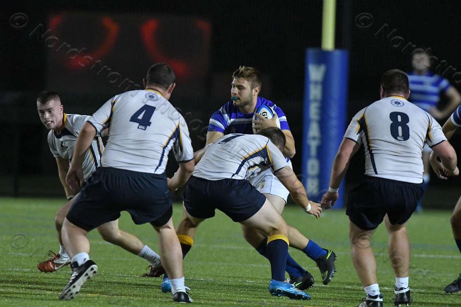 Wheaton Men\'s Rugby vs Mass Maritime.  Photo by Keith Nordstrom
